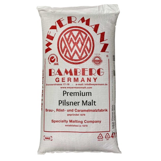 Weyermann Crushed Premium Pilsner Malt - 25kg Sack