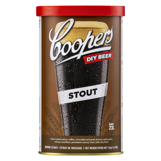 Coopers Stout - 1.7kg - 40 Pint - Single Tin Beer Kit